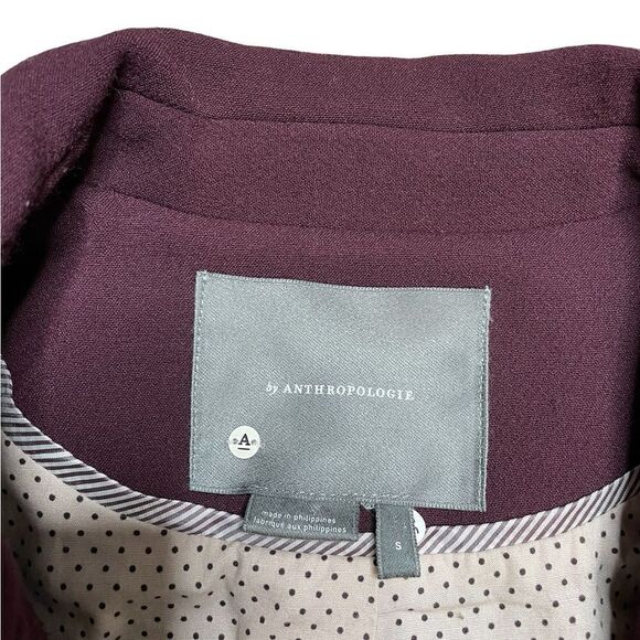 ANTHROPOLOGIE Jessica Blazer Burgundy / Wine Size Small - Picture 10 of 10